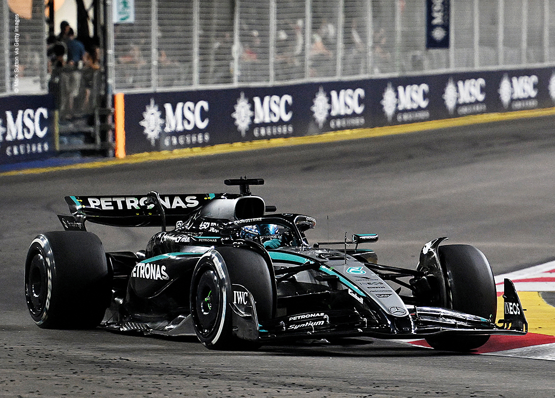 Mercedes F1 W16 AMG Petronas F1 winner Singapore GP 2025
