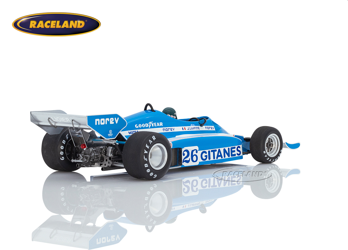 Ligier JS7 Matra V12 F1 Gitanes winner Swedish GP Anderstorp 1977
