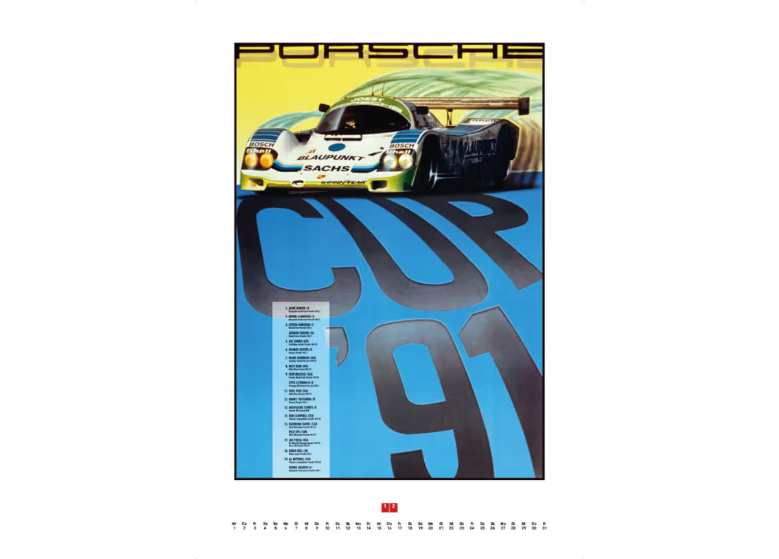 Calendar - Porsche Rennplakate 2027 / Porsche race posters