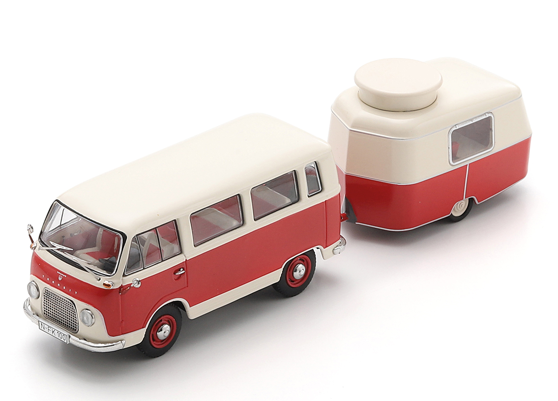 Ford FK 1000 with Eriba Puck trailer 1955 - red/white