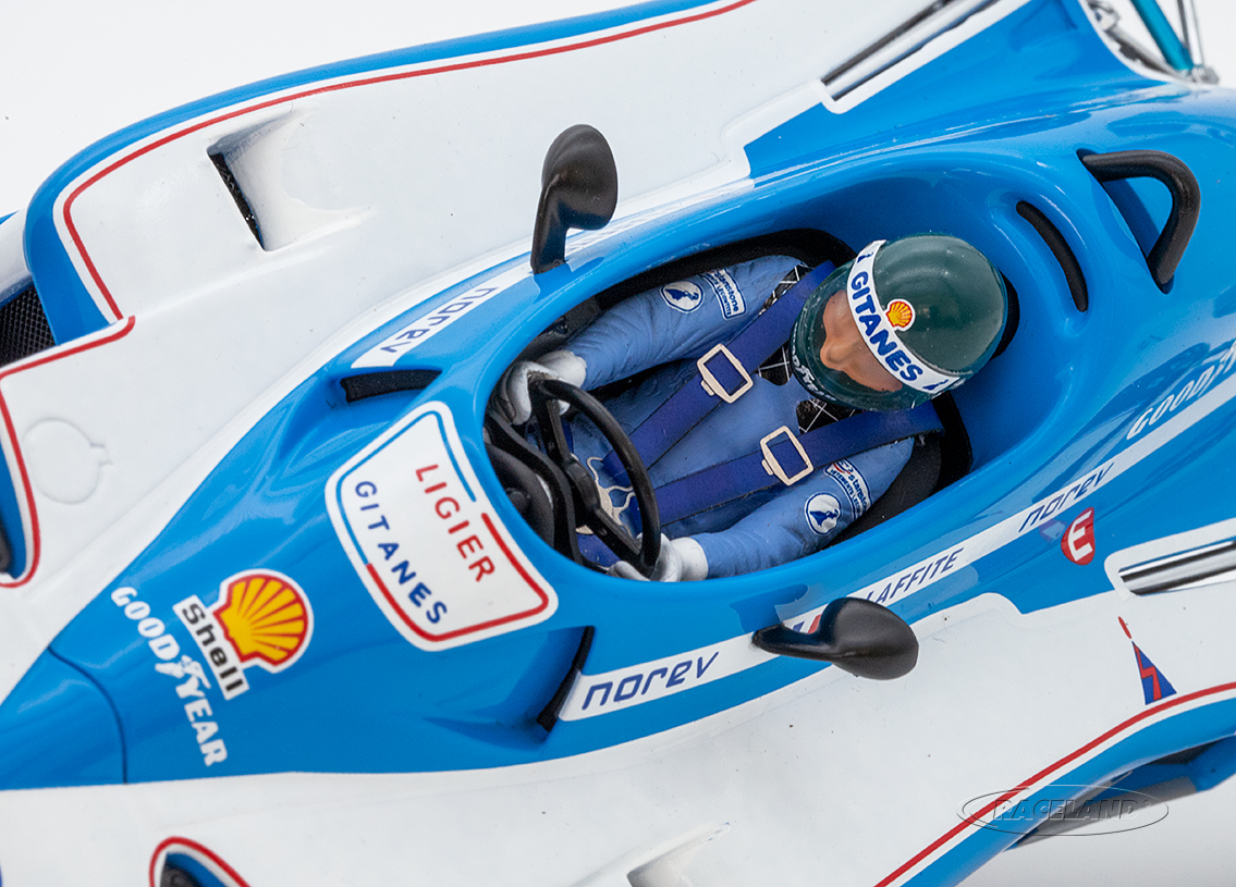 Ligier JS7 Matra V12 F1 Gitanes winner Swedish GP Anderstorp 1977