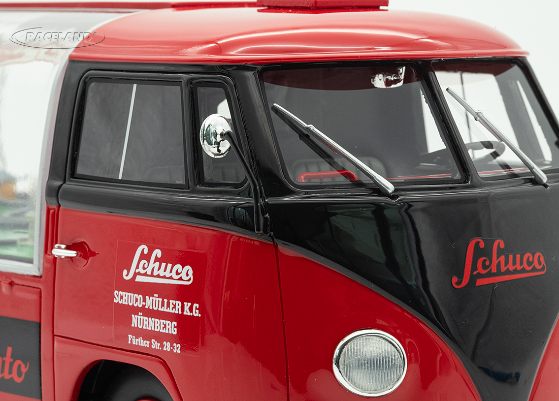 VW T1 advertisement car  Schuco Varianto 1958 - red black