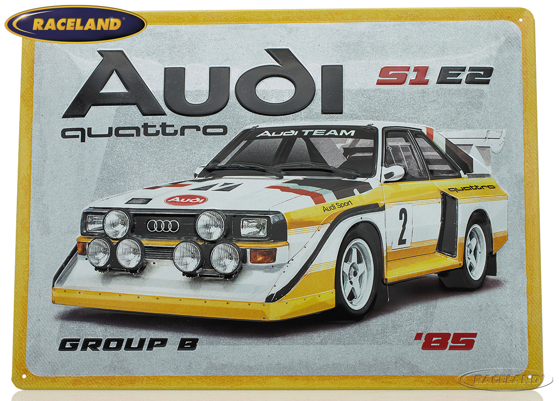 tin sign Audi Sport Quattro S1 E2 Gruppe B 30 x 40cm