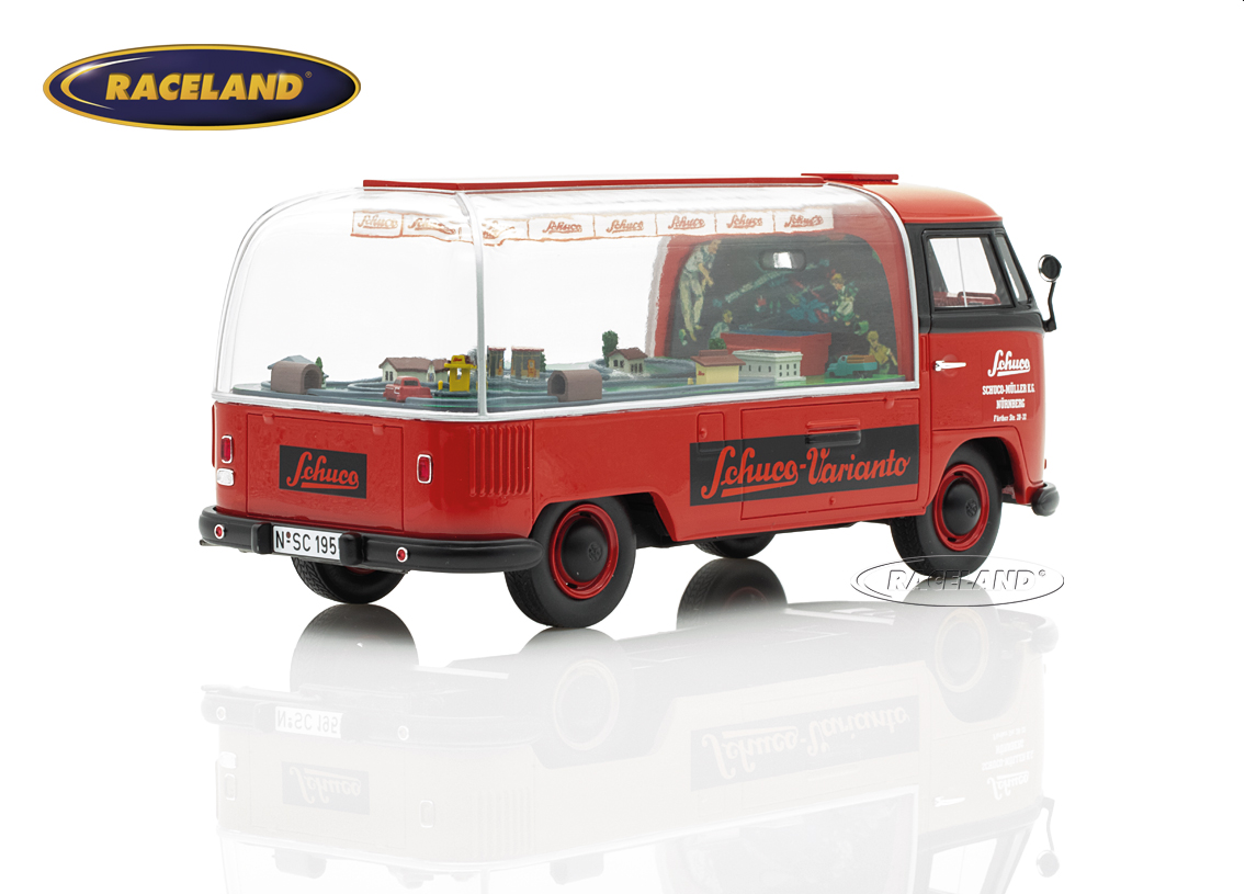 VW T1 advertisement car  Schuco Varianto 1958 - red black