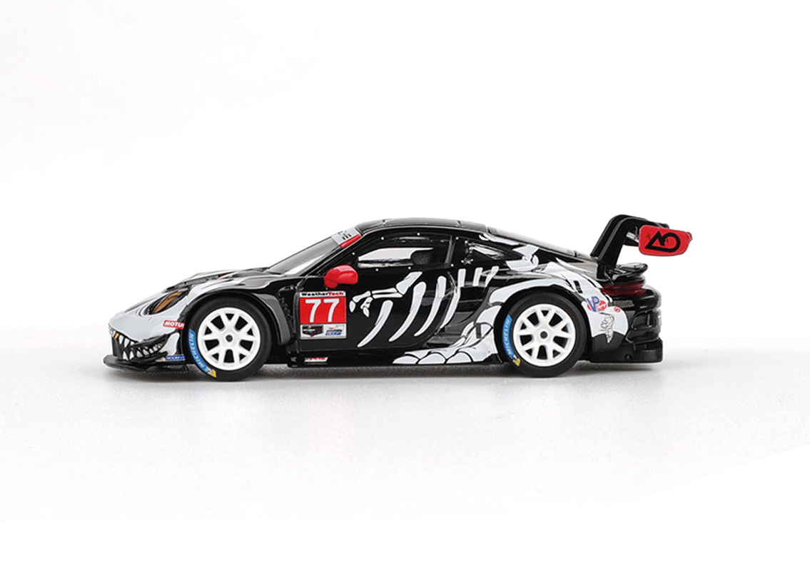 Porsche 911 GT3 R AO Racing Skeleton Rexy Petit Le Mans IMSA 2025
