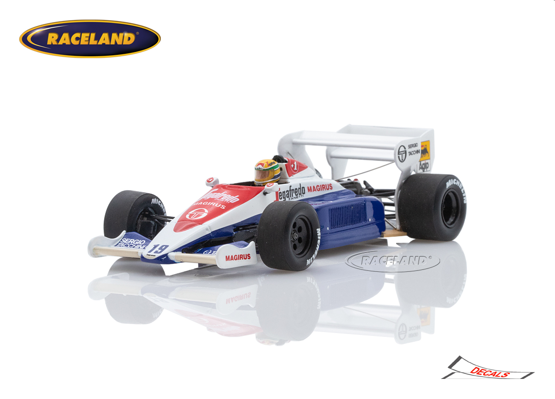 Toleman TG184 Hart Turbo F1 Segafredo 3° British GP Brands Hatch 1984