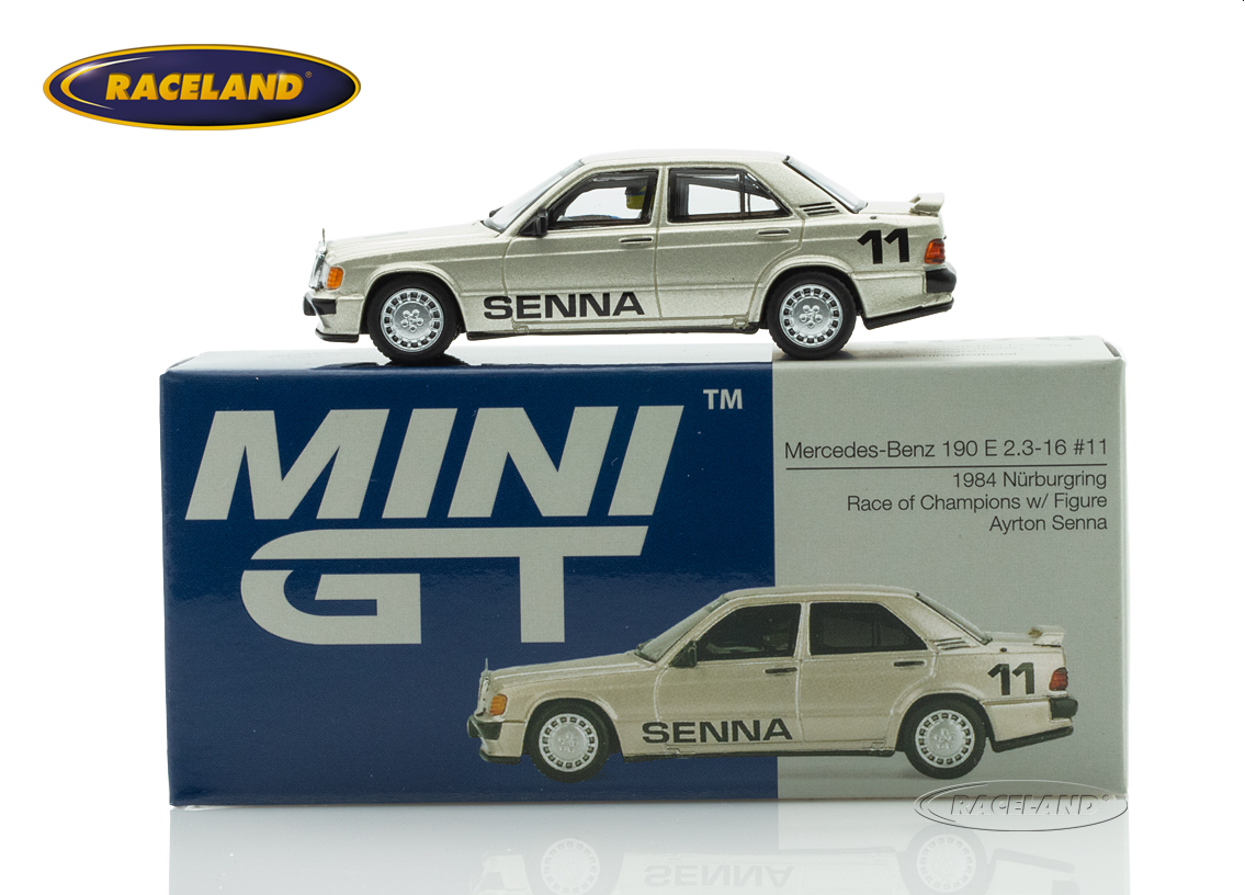 Mercedes Benz 190E 2.3 Race Of Champions 1984 with Ayrton Senna Figure