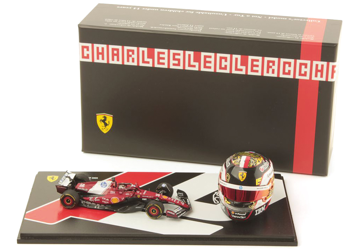 Ferrari SF-25 Scuderia Ferrari F1 + Helmet 1/5th Set Abu Dhabi GP 2025