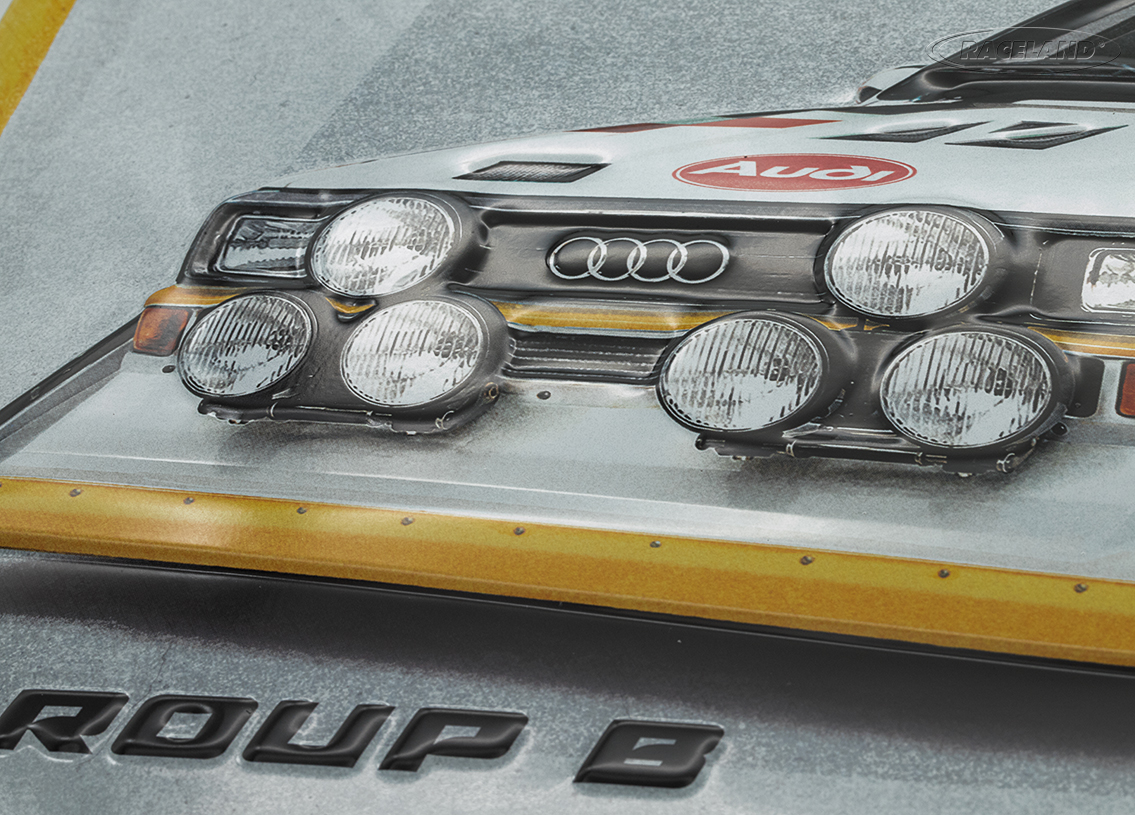 tin sign Audi Sport Quattro S1 E2 Gruppe B 30 x 40cm