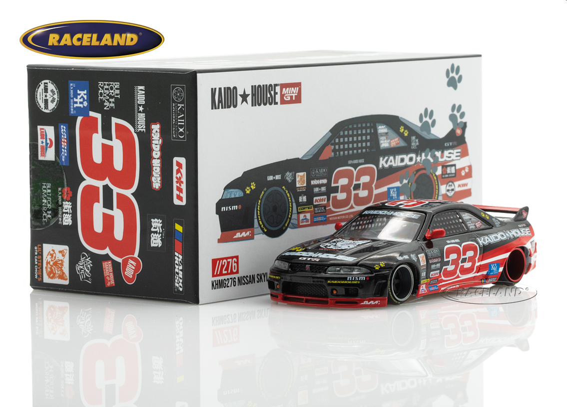 Nissan Skyline GT-R R33 Black Kaido Cat 1995