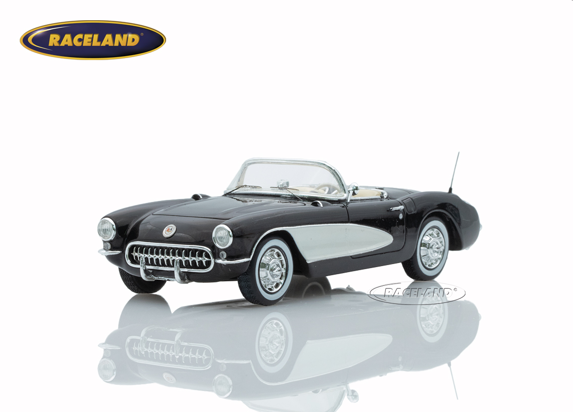 Chevrolet Corvette C1 V8 convertible 1956 - black and white