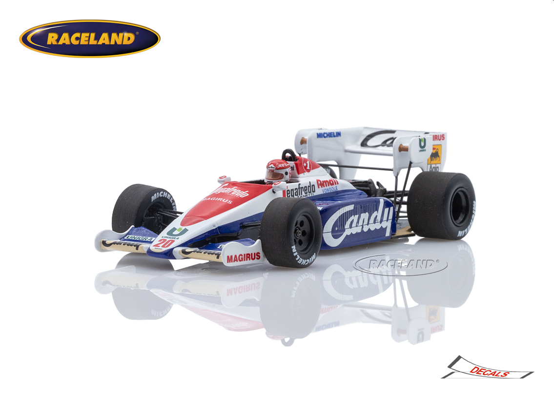 Toleman TG184 Hart Turbo F1 Candy Italian GP Monza 1984