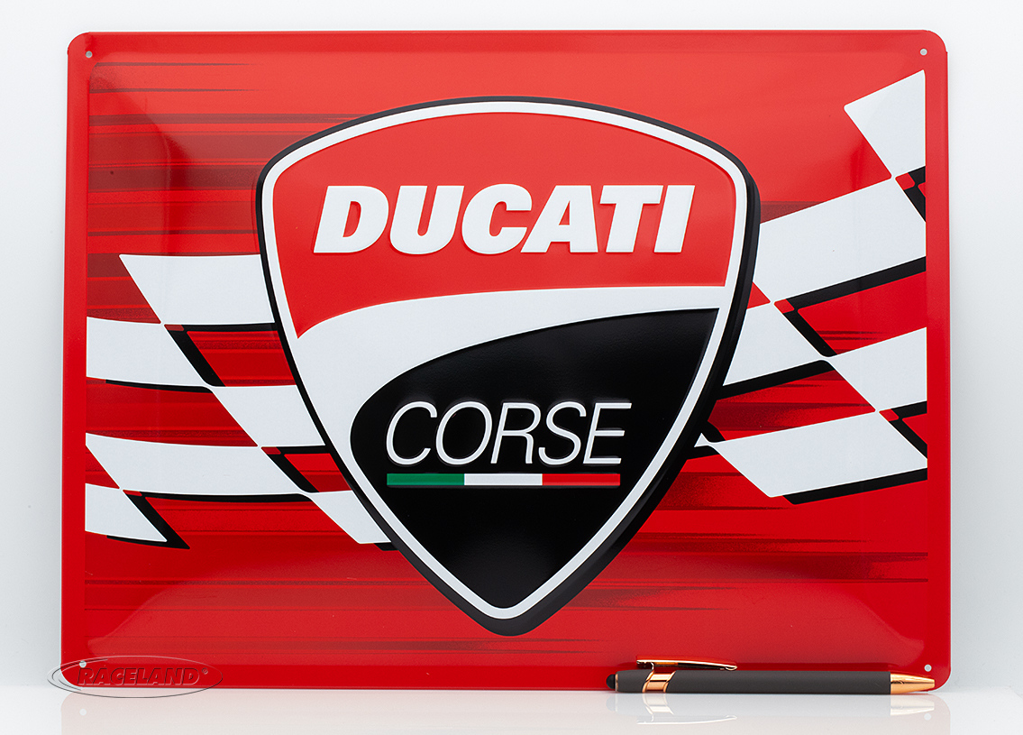 tin sign Ducati Corse Racing Flag 30 x 40cm