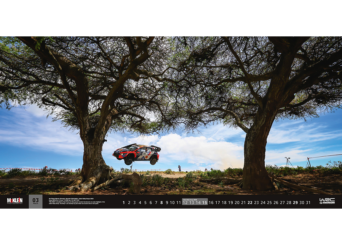 Rally Calendar The Wider View 2026 95 x 48cm