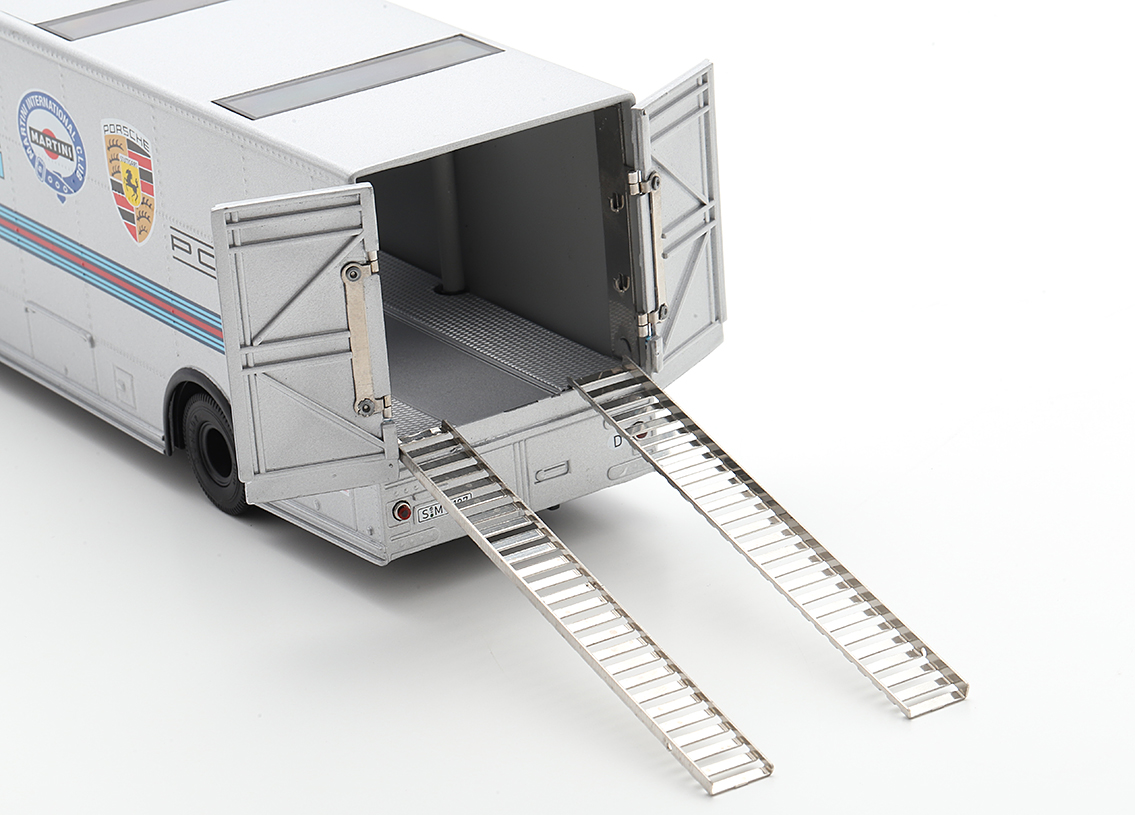 Mercedes Benz O317 race car transporter Martini Racing 1974 - silver