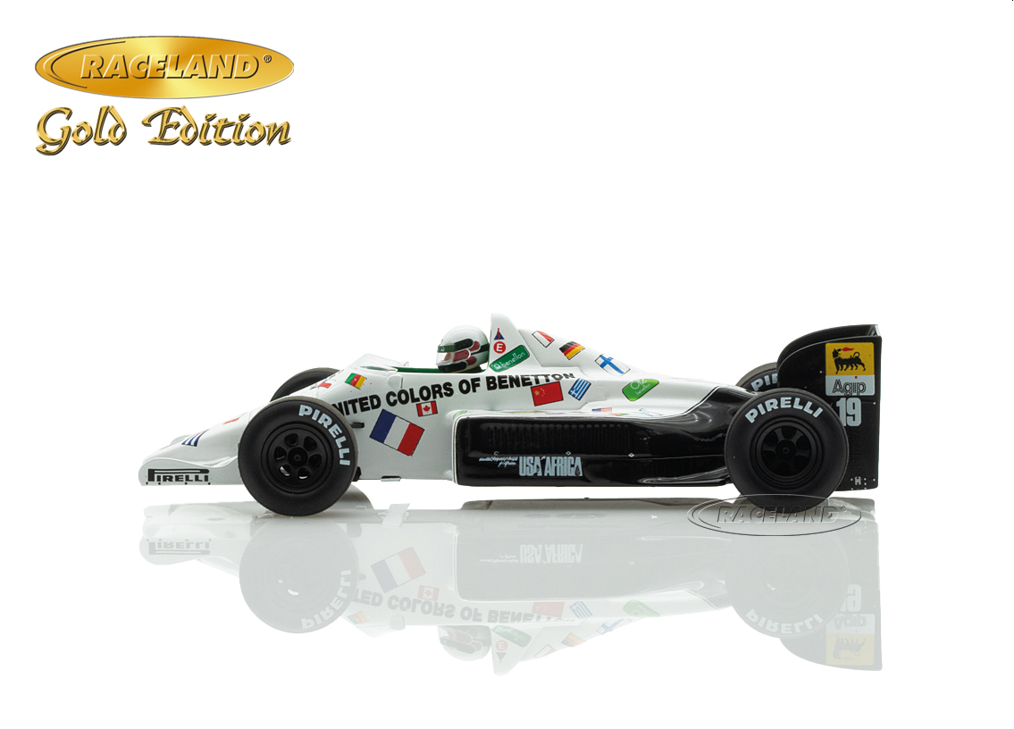 Toleman TG185 Hart Turbo F1 Benetton Pole Position German GP 1985
