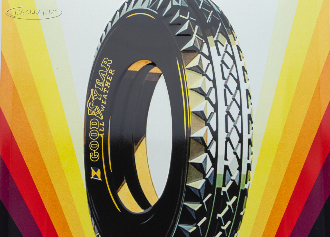 tin sign Goodyear Rainbow Wheel 30 x 40cm