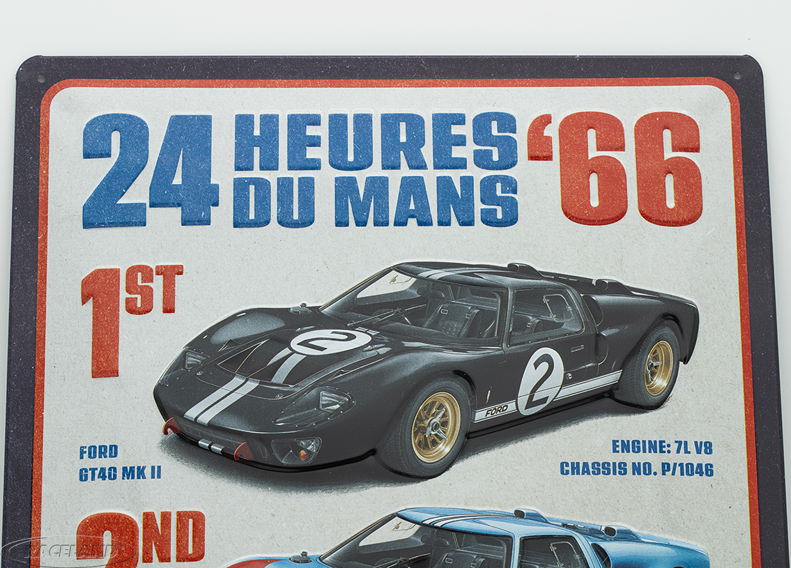 win sign 24H Le Mans Ford GT40 winners 1966 30 x 40cm