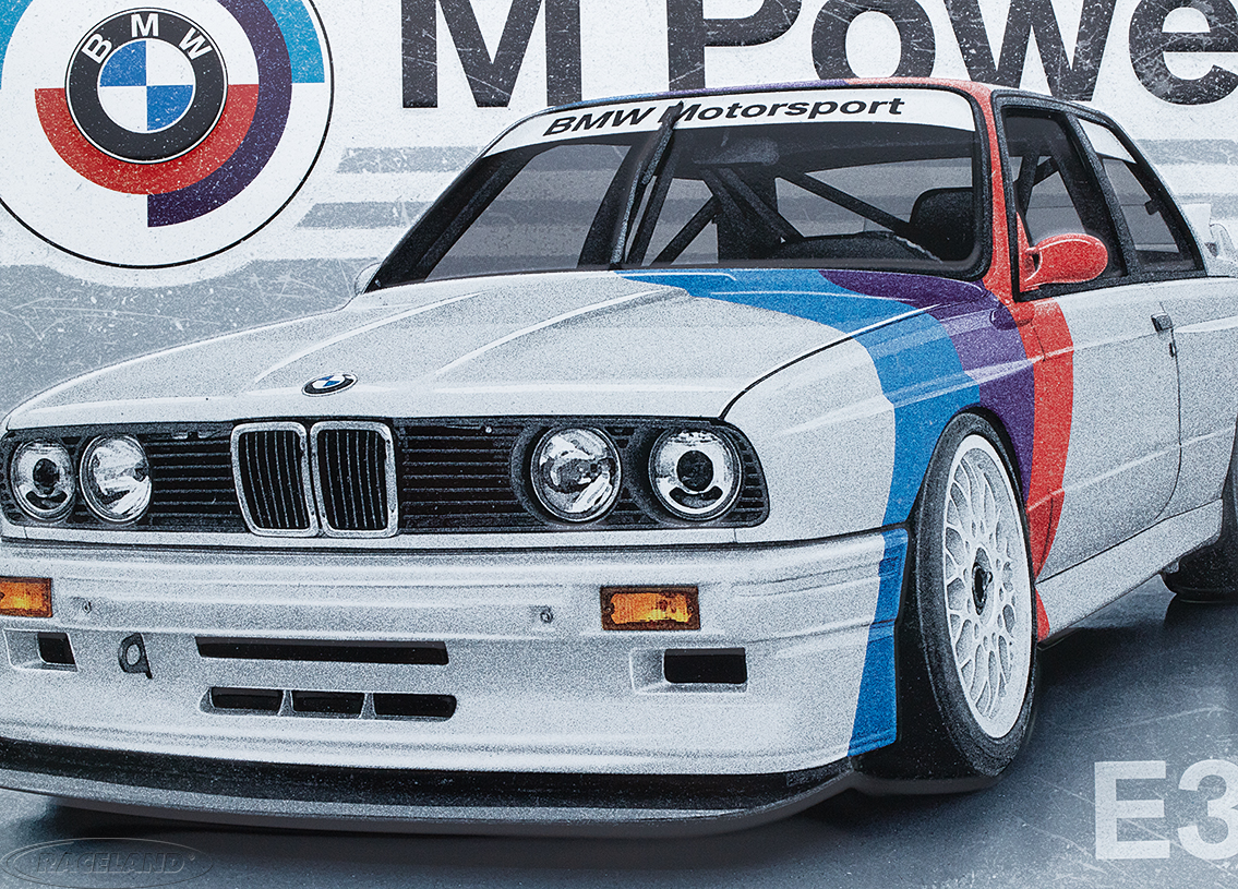Tin sign BMW E30 M3 BMW Motorsport 30 x 40cm