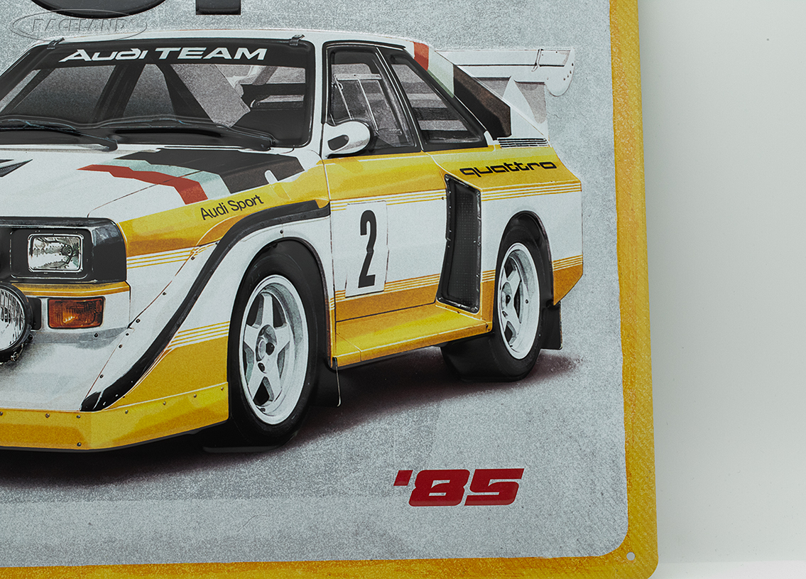 tin sign Audi Sport Quattro S1 E2 Gruppe B 30 x 40cm