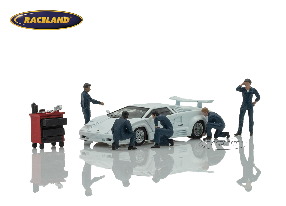 Figure set Mechanics 5 Figurines with workshop wagon
