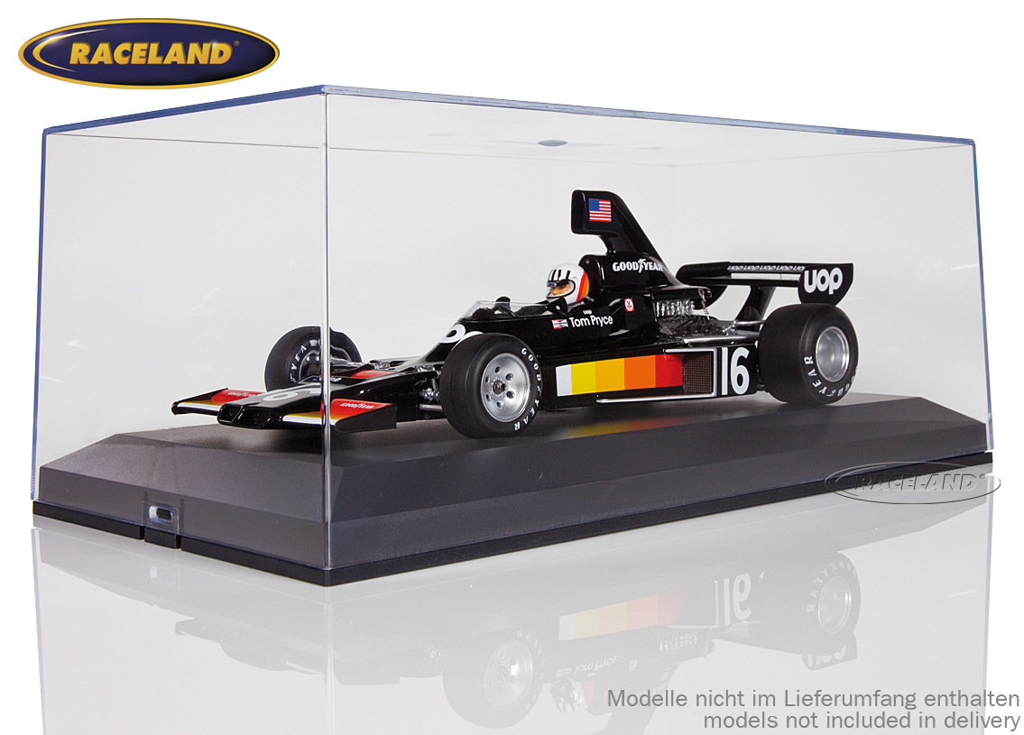 Set of 12 display boxes Raceland 1/18th scale