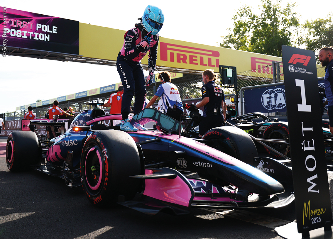 Alpine A526 Mercedes F1 BWT 7° Italian GP 2026 first Pole Position