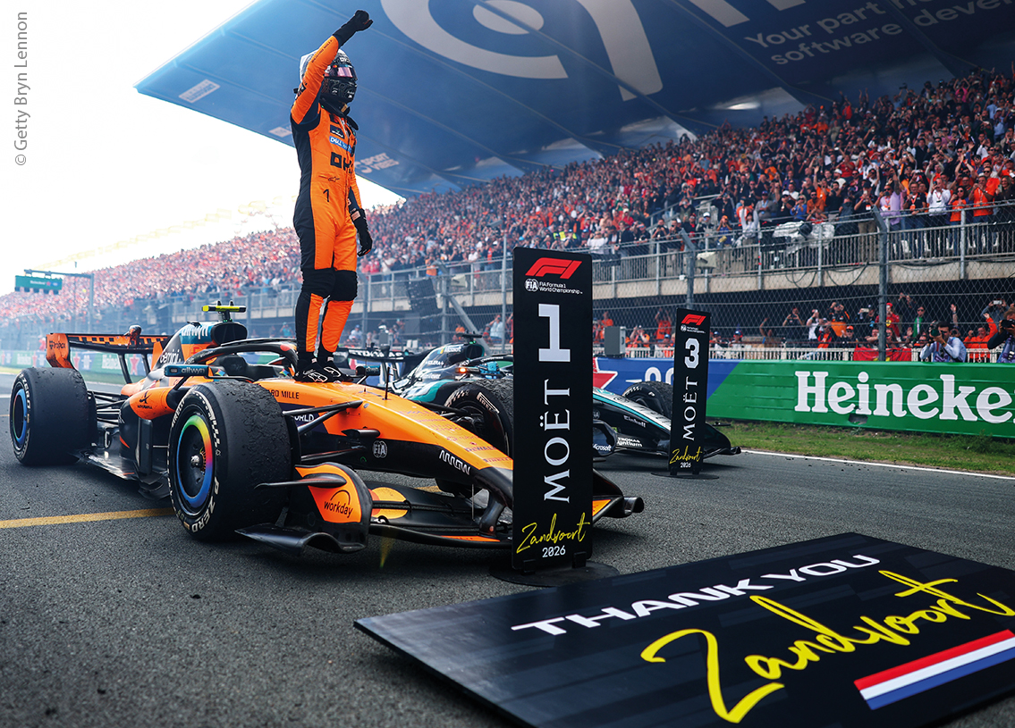 McLaren MCL40 Mercedes F1 Mastercard winenr Dutch GP 2026