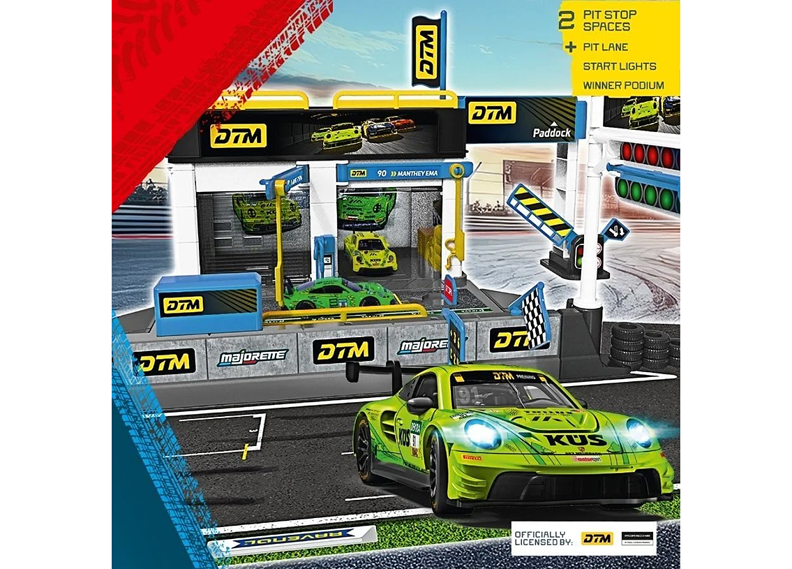 DTM Pit Stop Set with Porsche 911 GT3 R Manthey Racing