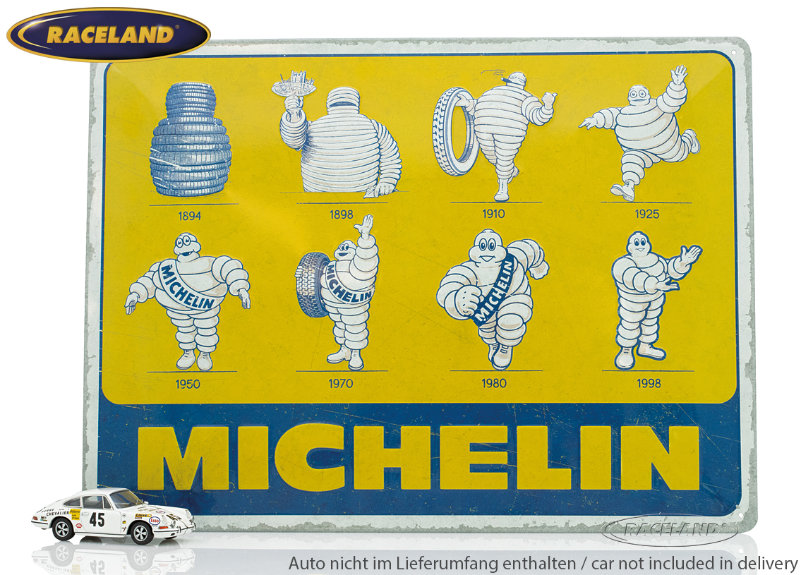 tin sign Michelin Logo Evolution 30 x 40cm