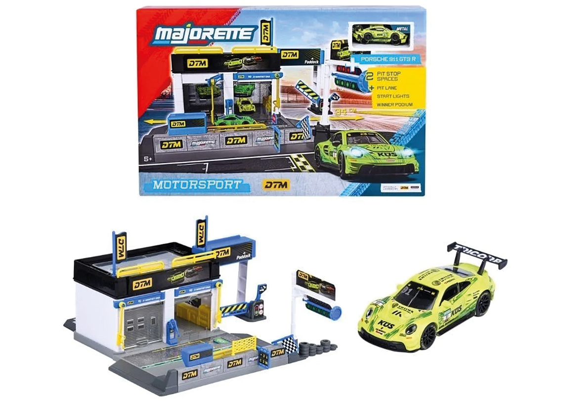 DTM Pit Stop Set with Porsche 911 GT3 R Manthey Racing