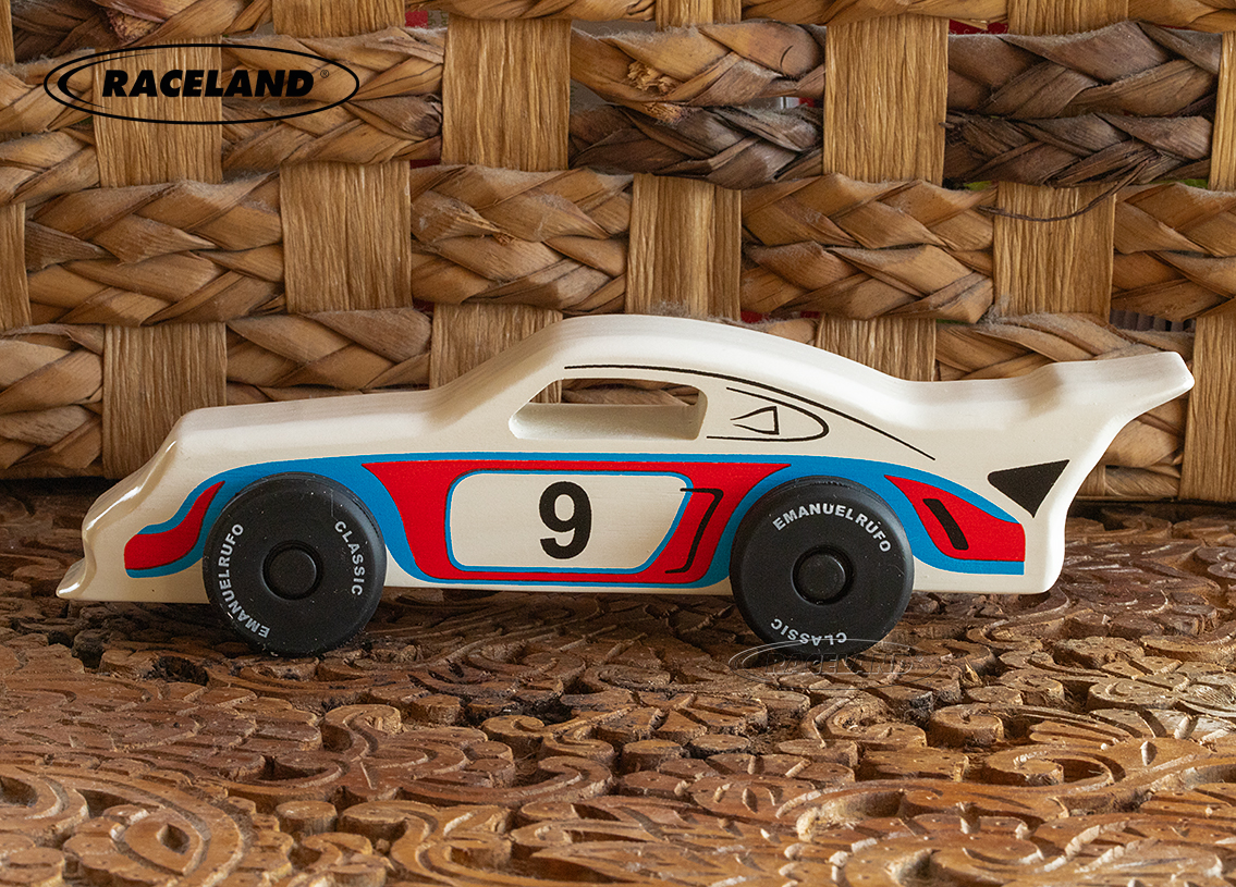 Wooden toy racer no.9