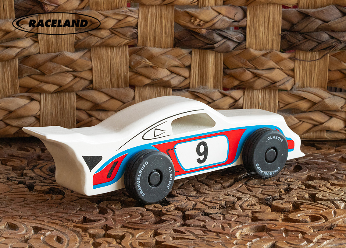 Wooden toy racer no.9
