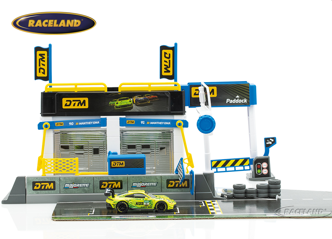 DTM Pit Stop Set with Porsche 911 GT3 R Manthey Racing