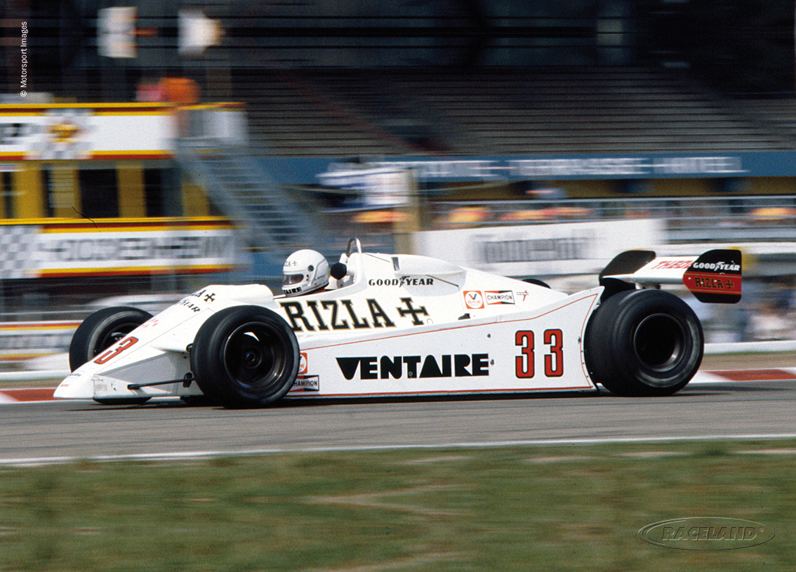 Theodore TY02 Cosworth V8 F1 Rizla German GP Hockenheim 1982