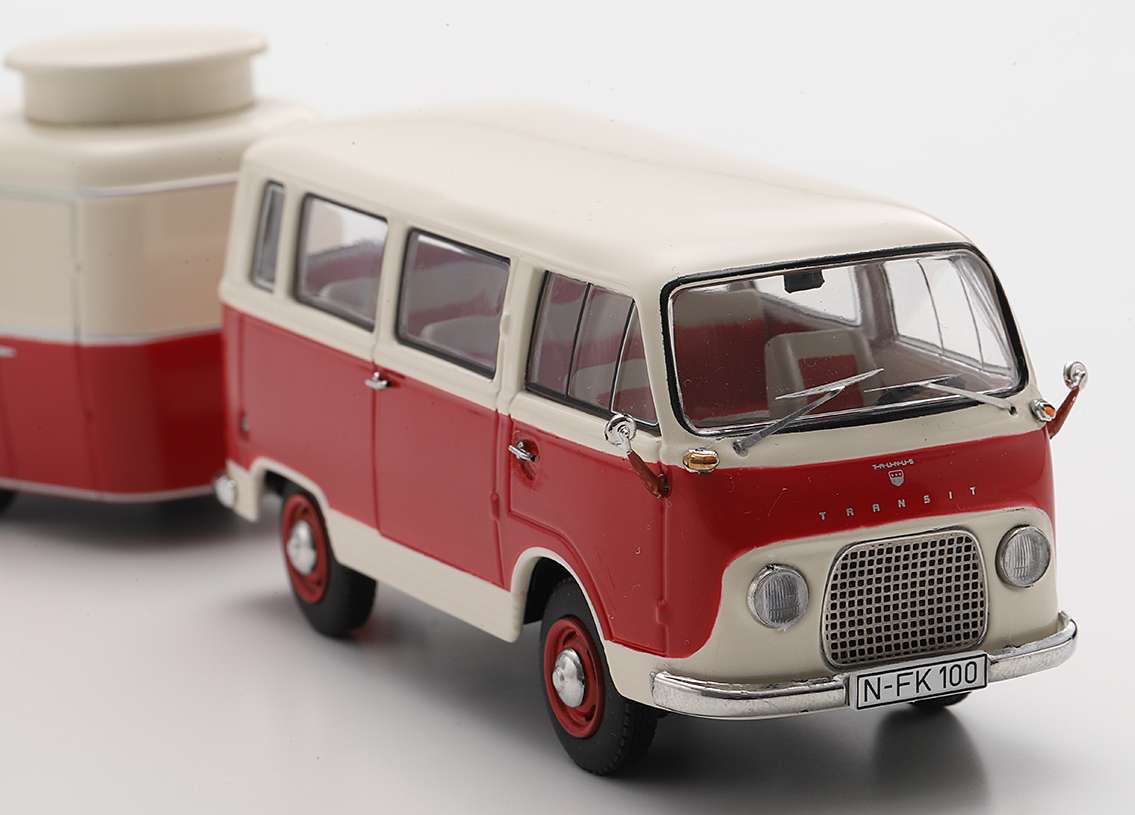 Ford FK 1000 with Eriba Puck trailer 1955 - red/white