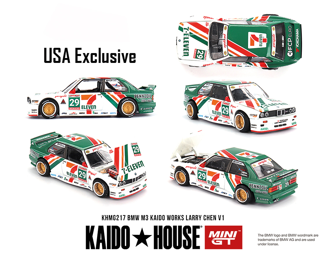 BMW M3 E30 Kaido Works Larry Chen V1 7-ELEVEN USA Exclusive