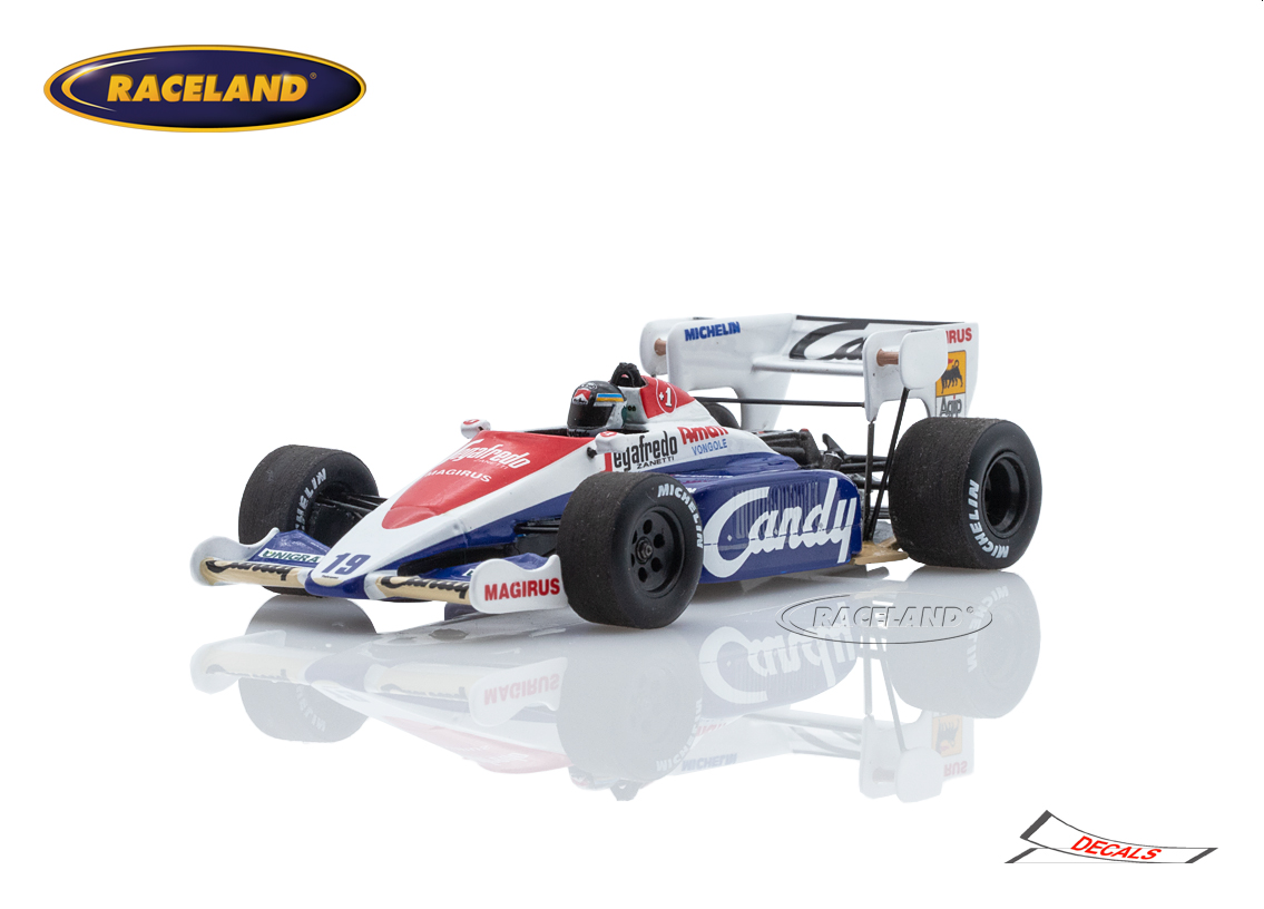 Toleman TG184 Hart Turbo F1 Candy 4° Italian GP Monza 1984