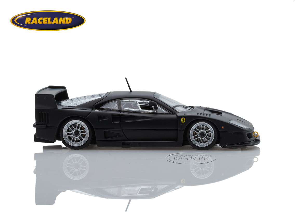 Ferrari F40 LM presentation model 1996 - matt black with silver Enkei wheels