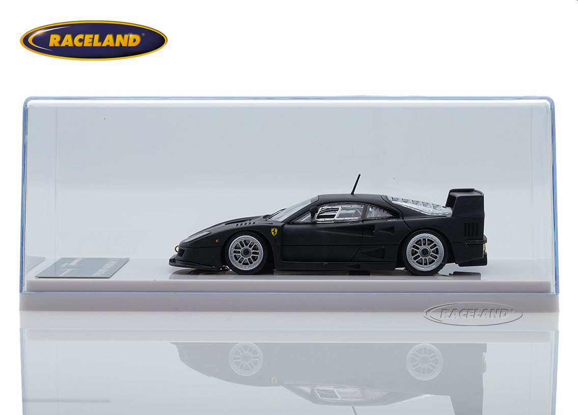 Ferrari F40 LM presentation model 1996 - matt black with silver Enkei wheels