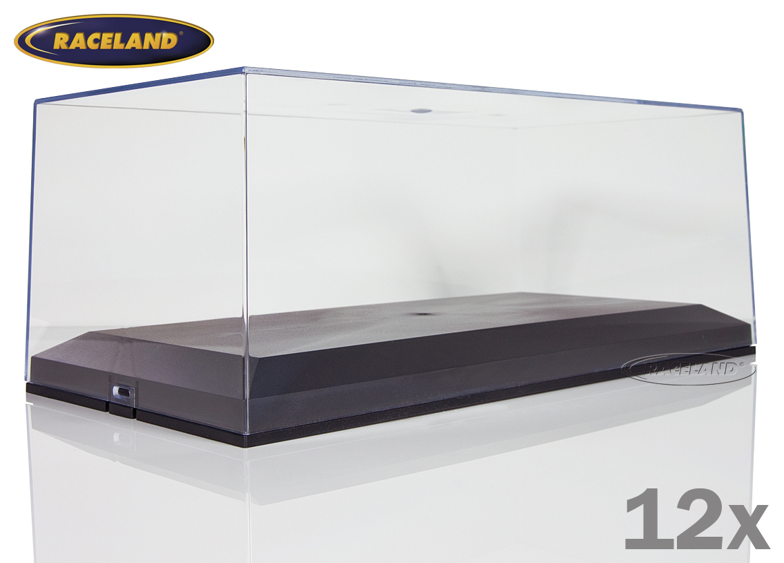 Set of 12 display boxes Raceland 1/18th scale