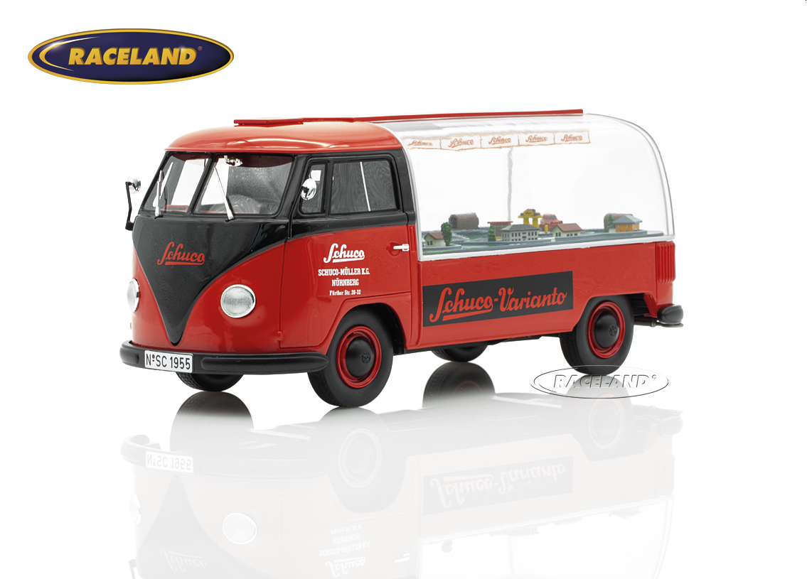 VW T1 advertisement car  Schuco Varianto 1958 - red black