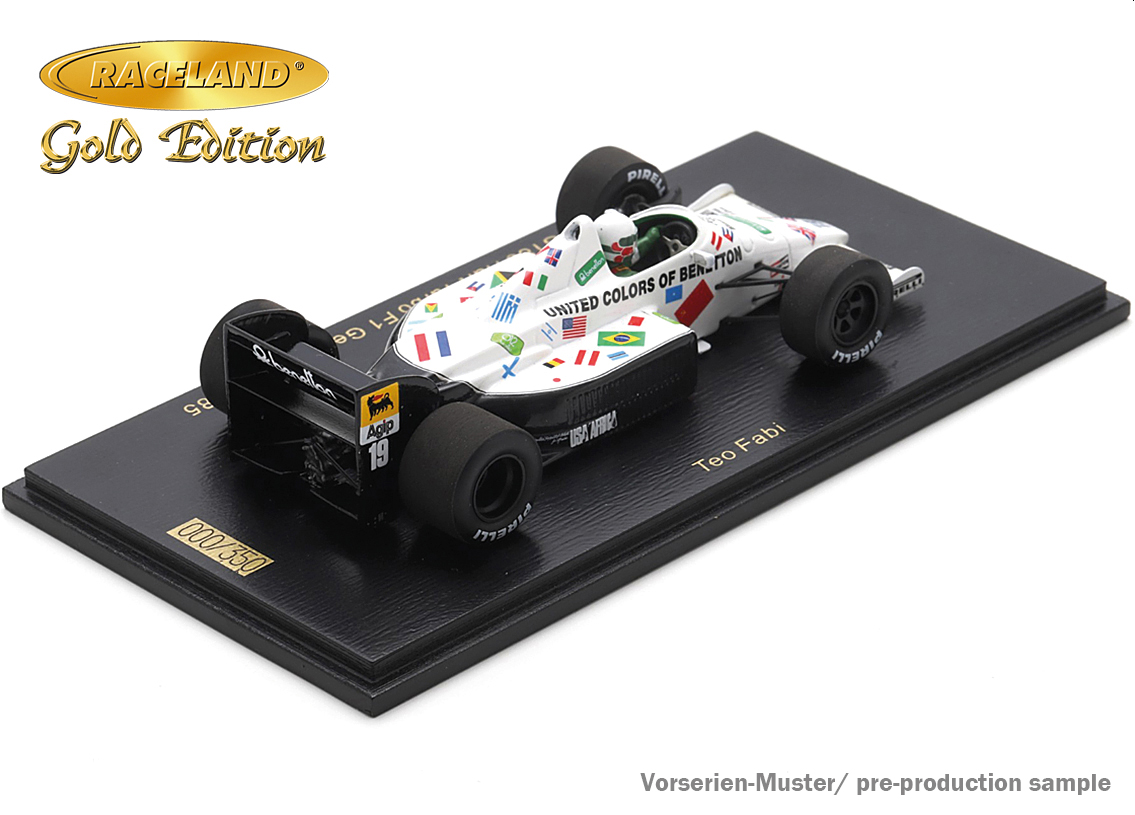 Toleman TG185 Hart Turbo F1 Benetton Pole Position German GP 1985