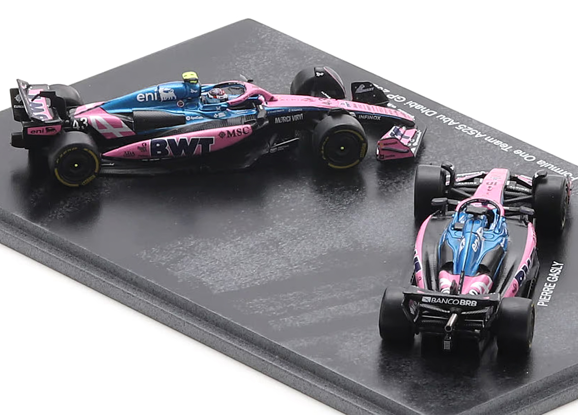 Alpine A525 Renault F1 BWT Alpine Team GP Abu Dhabi 2025 Set Merci, Viry