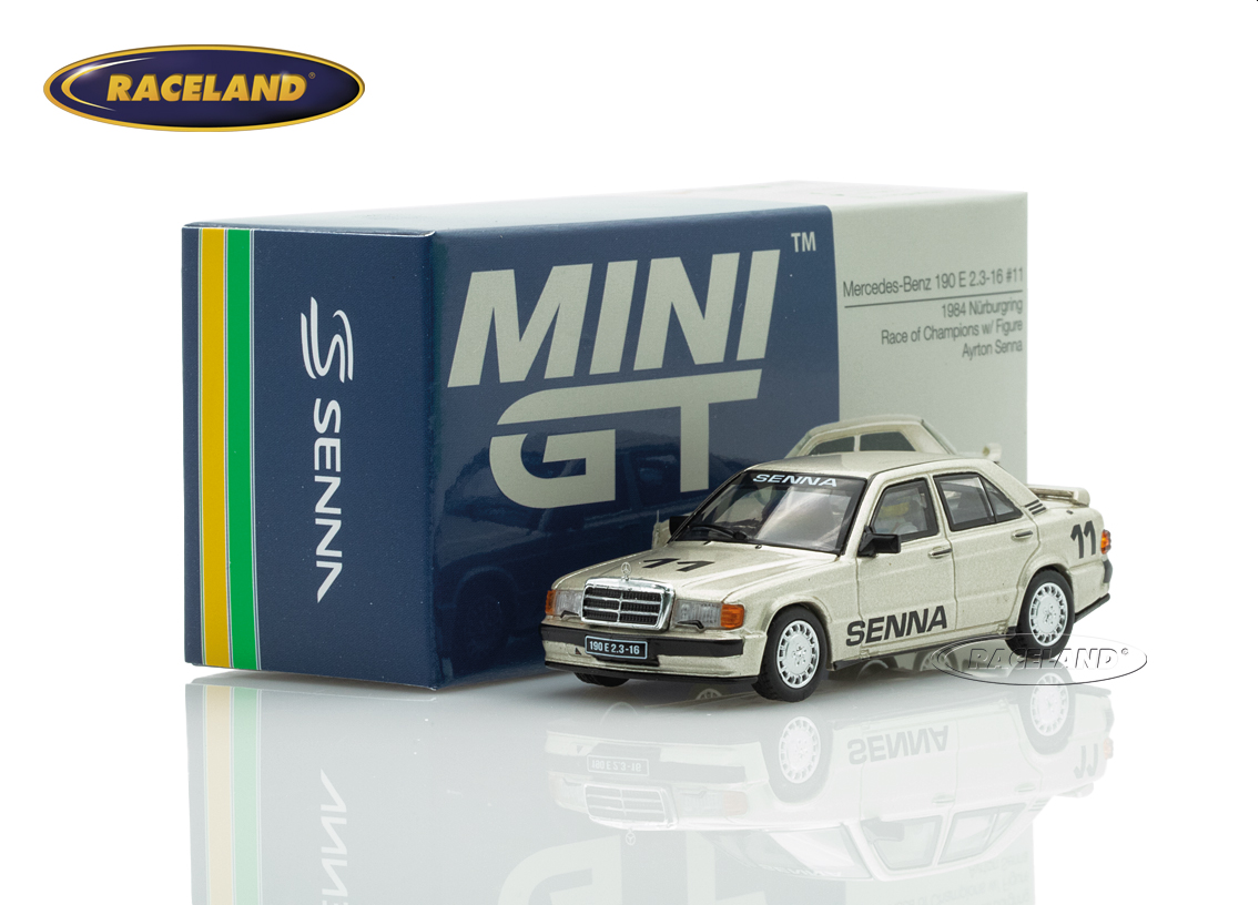 Mercedes Benz 190E 2.3 Race Of Champions 1984 with Ayrton Senna Figure