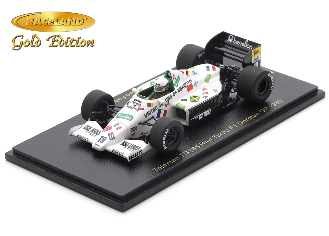 Toleman TG185 Hart Turbo F1 Benetton Pole Position German GP 1985