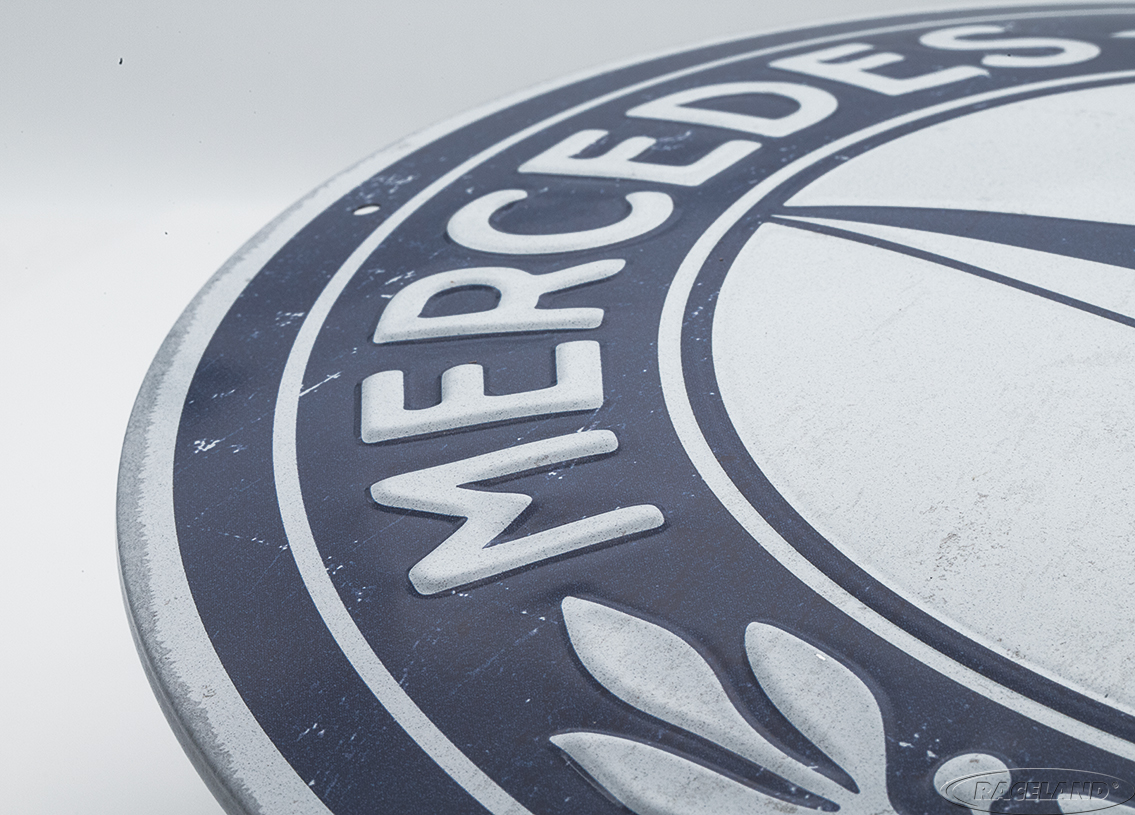 tin sign Mercedes Benz Logo round 35 x 35cm
